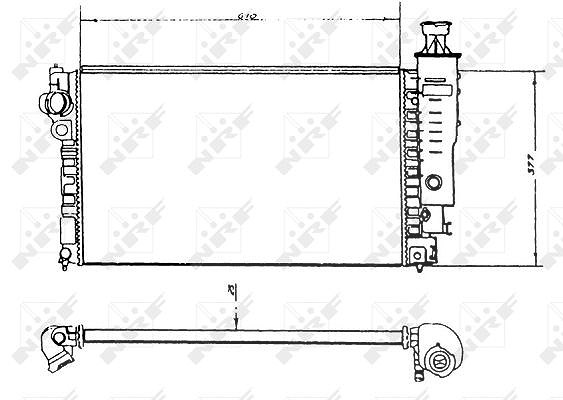 Nrf Kühler, Motorkühlung [Hersteller-Nr. 58891] für Peugeot