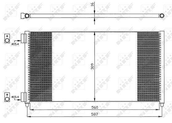 Nrf Kondensator, Klimaanlage [Hersteller-Nr. 35496] für Fiat