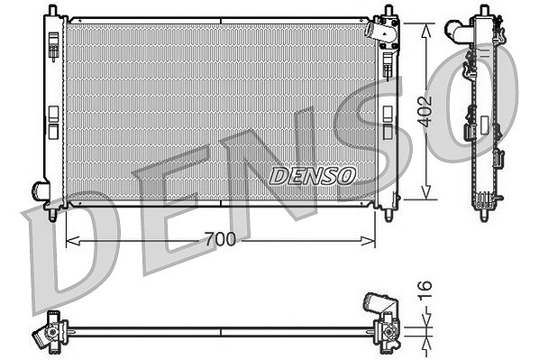 Denso Kühler, Motorkühlung [Hersteller-Nr. DRM45023] für Mitsubishi