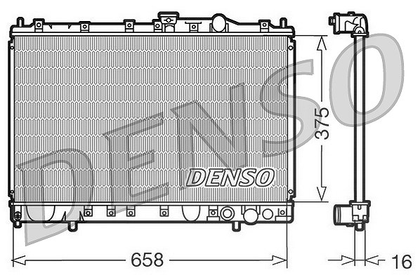 Denso Kühler, Motorkühlung [Hersteller-Nr. DRM45002] für Mitsubishi