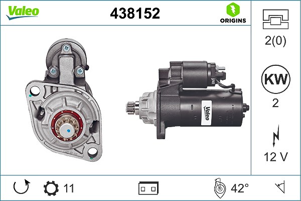Valeo Starter [Hersteller-Nr. 438152] für Ford, Skoda, Seat, Audi, VW