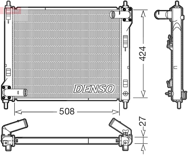 Denso Kühler, Motorkühlung [Hersteller-Nr. DRM46043] für Nissan