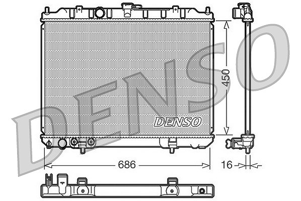 Denso Kühler, Motorkühlung [Hersteller-Nr. DRM46005] für Nissan