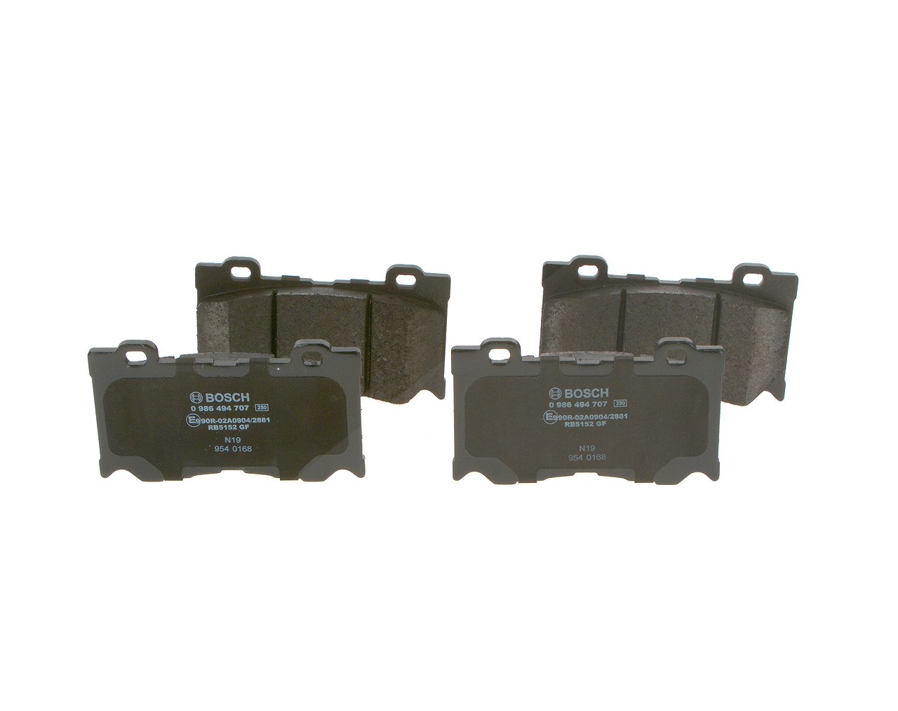 Bosch Bremsbelagsatz, Scheibenbremse [Hersteller-Nr. 0986494707] für Nissan, Infiniti