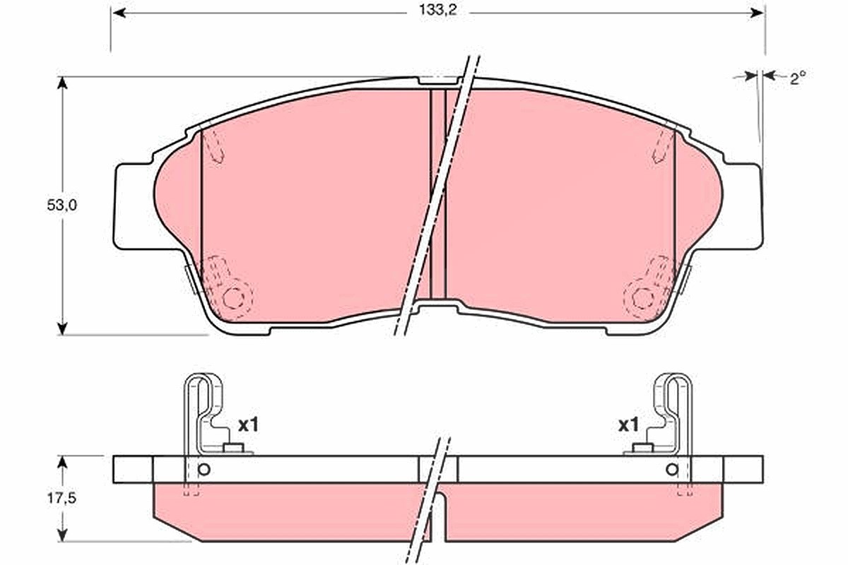Trw Bremsbelagsatz, Scheibenbremse [Hersteller-Nr. GDB3207] für Toyota