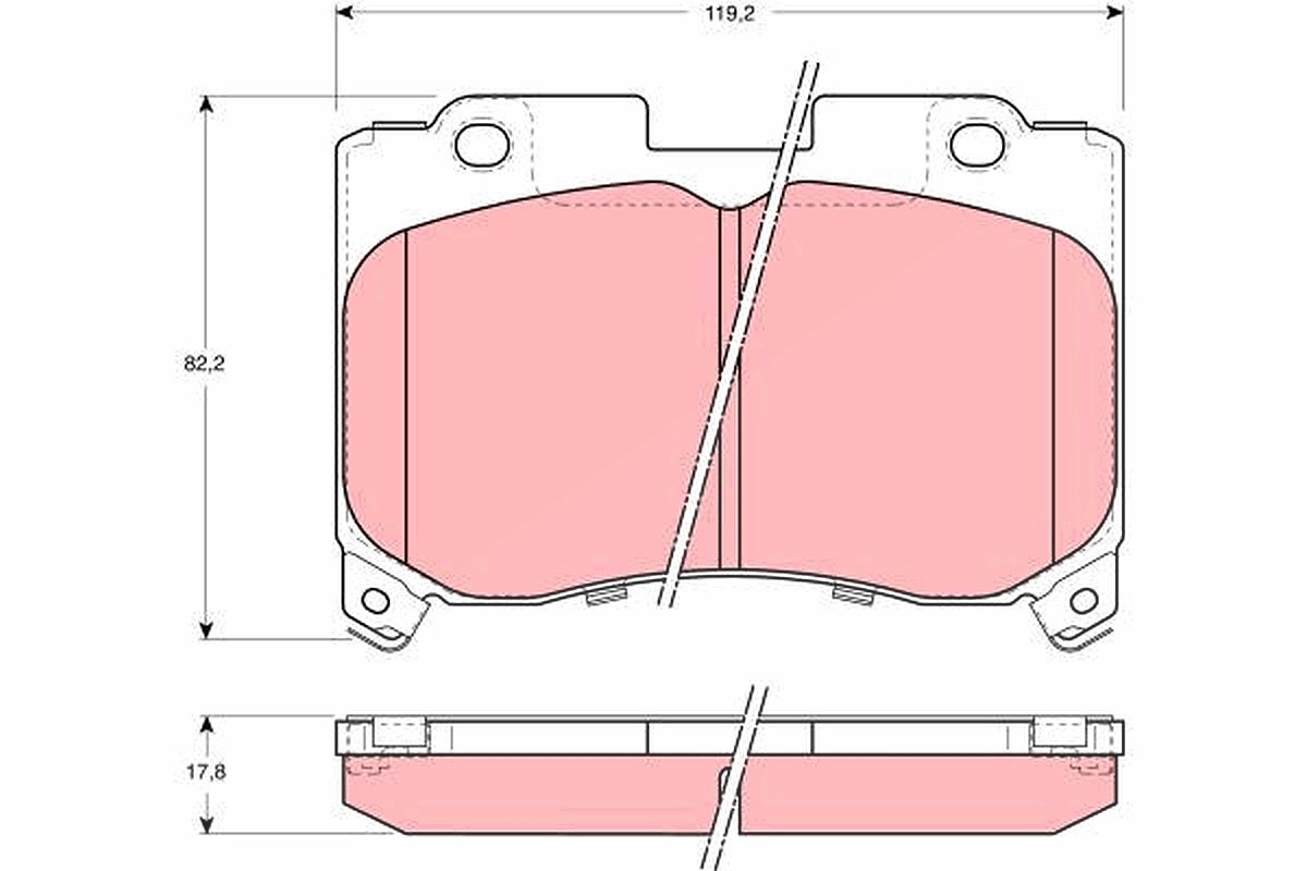 Trw Bremsbelagsatz, Scheibenbremse [Hersteller-Nr. GDB3106] für Toyota