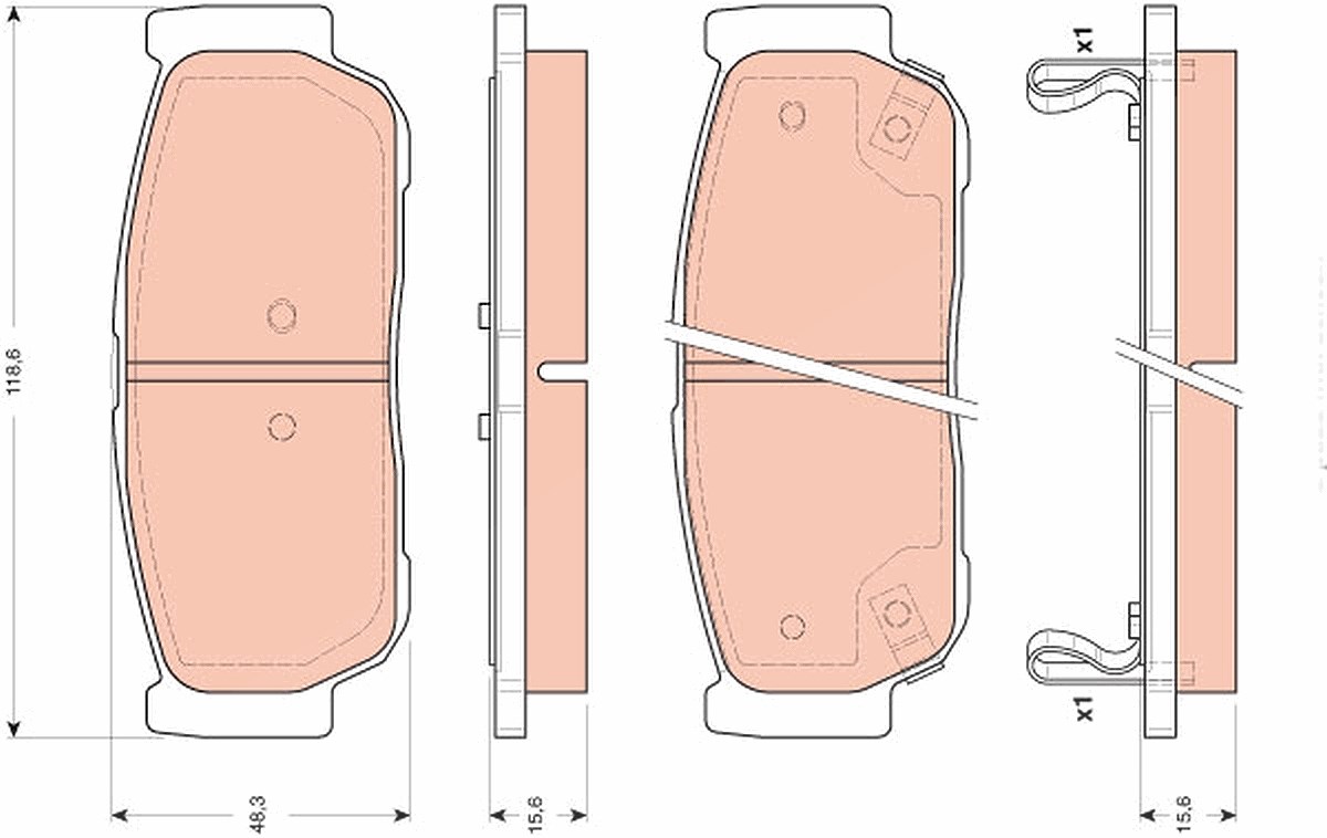 Trw Bremsbelagsatz, Scheibenbremse [Hersteller-Nr. GDB3413] für Ssangyong