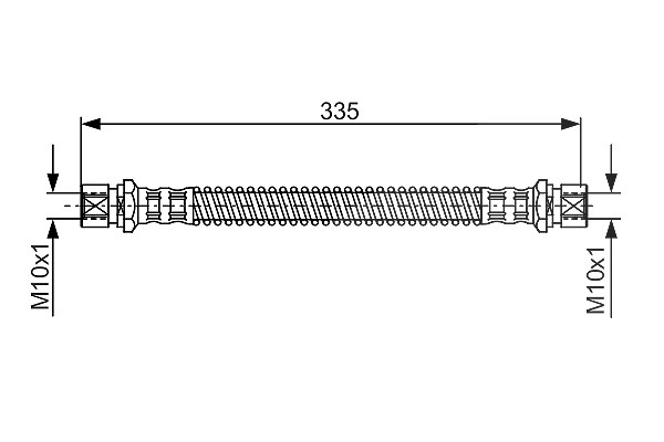 Bosch Bremsschlauch [Hersteller-Nr. 1987481281] für Porsche