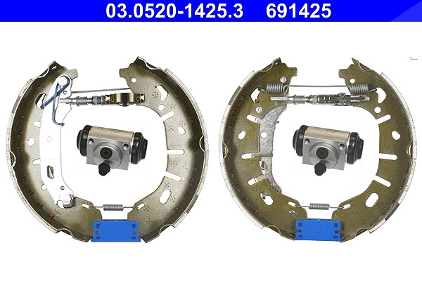 Ate Bremsbackensatz [Hersteller-Nr. 03.0520-1425.3] für Vauxhall, Fiat, Opel