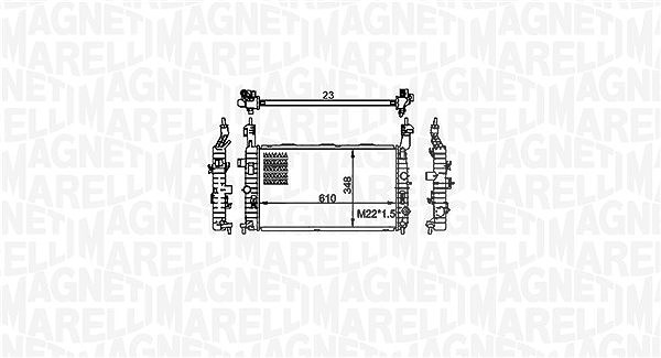 Magneti Marelli Kühler, Motorkühlung [Hersteller-Nr. 350213155800] für Vauxhall, Opel