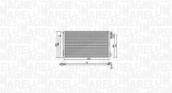 Magneti Marelli Kondensator, Klimaanlage [Hersteller-Nr. 350203752000] für BMW