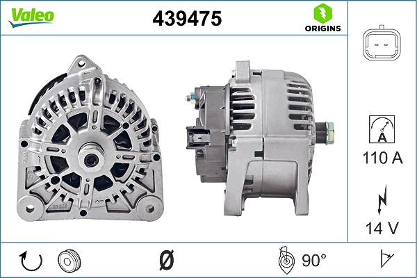 Valeo Generator [Hersteller-Nr. 439475] für Renault, Nissan