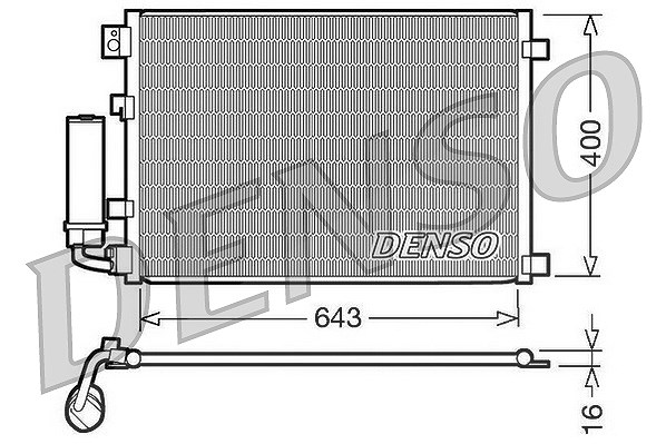 Denso Kondensator, Klimaanlage [Hersteller-Nr. DCN46002] für Nissan