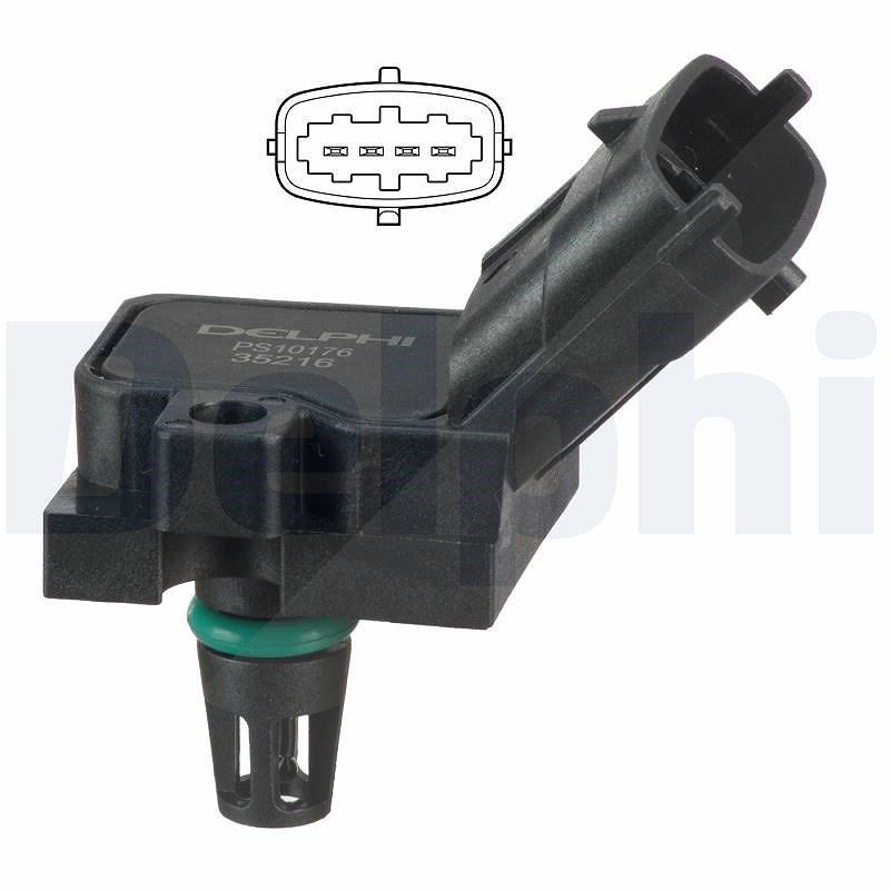 Delphi Luftdrucksensor, Höhenanpassung [Hersteller-Nr. PS10176] für Volvo, Jaguar, Land Rover, Ford