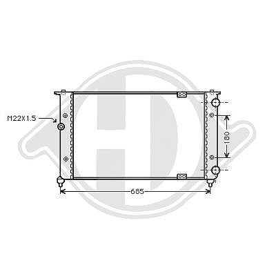 Diederichs Kühler, Motorkühlung [Hersteller-Nr. DCM3002] für Seat, VW