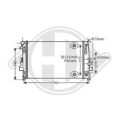 Diederichs Kühler, Motorkühlung [Hersteller-Nr. DCM2426] für Mercedes-Benz