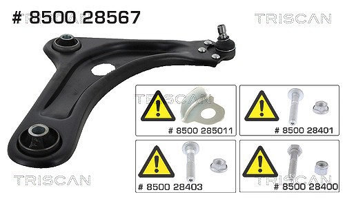 Triscan Lenker, Radaufhängung [Hersteller-Nr. 850028567] für Ds, Peugeot, Citroën