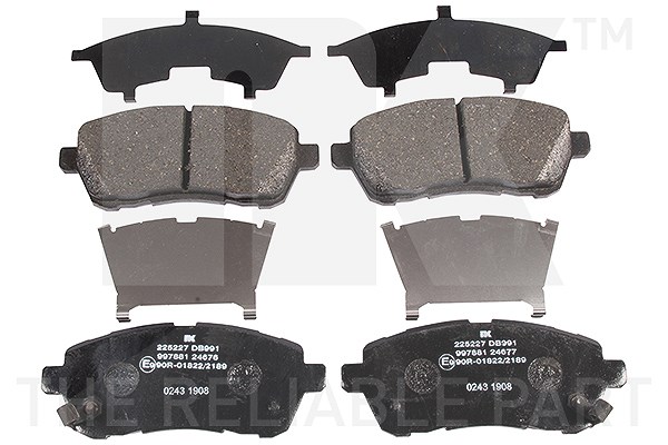 Nk Bremsbelagsatz, Scheibenbremse [Hersteller-Nr. 225227] für Subaru, Suzuki, Mazda, Daihatsu
