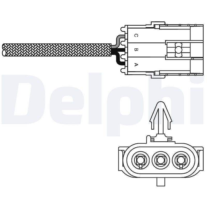 Delphi Lambdasonde [Hersteller-Nr. ES10995-12B1] für Renault
