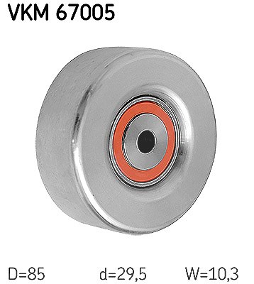 Skf Umlenk-/Führungsrolle, Keilrippenriemen [Hersteller-Nr. VKM67005] für Daihatsu