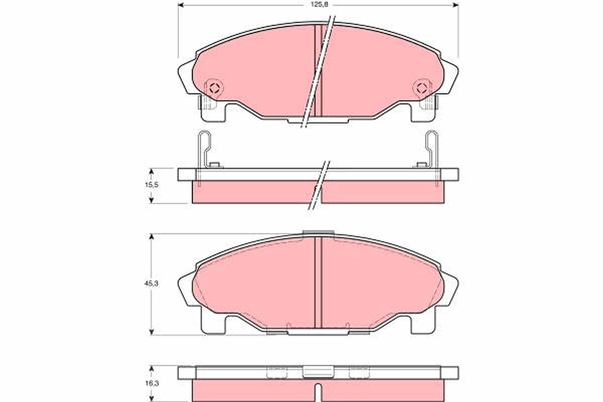 Trw Bremsbelagsatz, Scheibenbremse [Hersteller-Nr. GDB3071] für Daihatsu