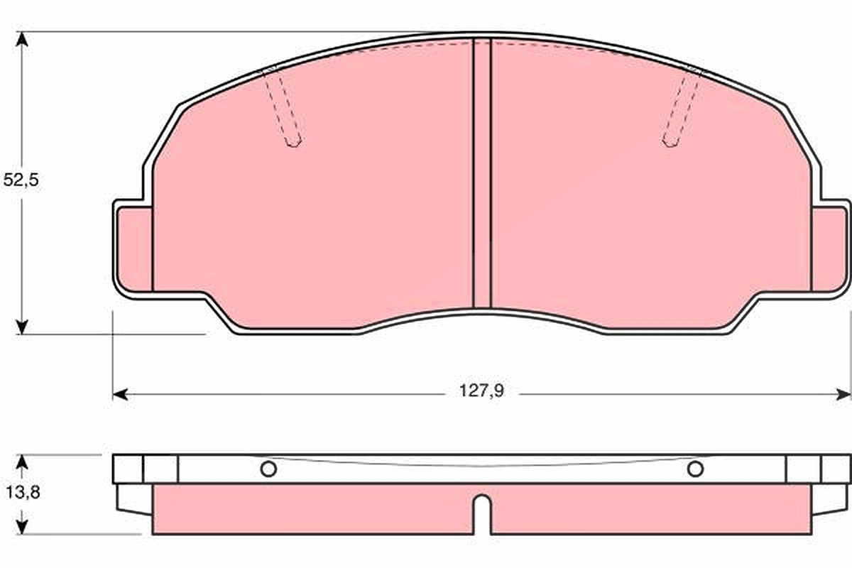 Trw Bremsbelagsatz, Scheibenbremse [Hersteller-Nr. GDB980] für Mazda, Daihatsu