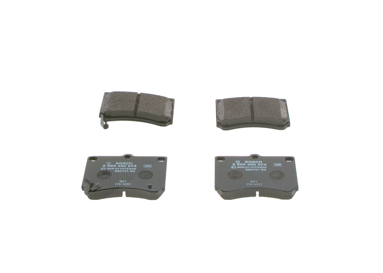 Bosch Bremsbelagsatz, Scheibenbremse [Hersteller-Nr. 0986460974] für Mazda