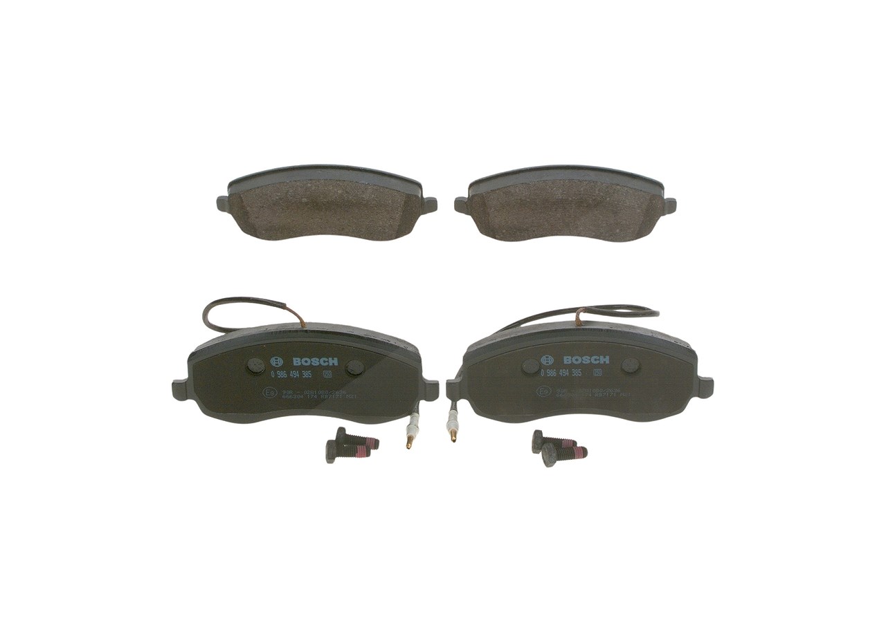 Bosch Bremsbelagsatz, Scheibenbremse [Hersteller-Nr. 0986494385] für Citroën, Peugeot, Lancia, Fiat