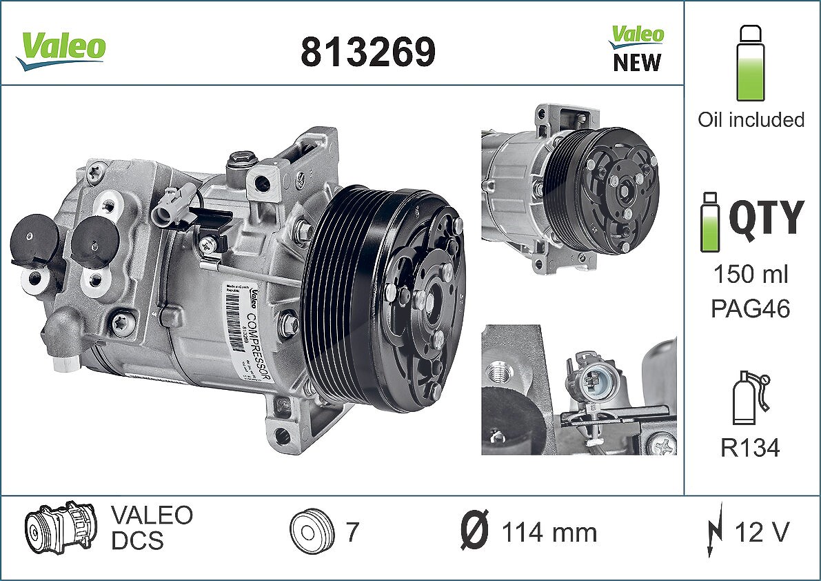 Valeo Kompressor, Klimaanlage [Hersteller-Nr. 813269] für Suzuki
