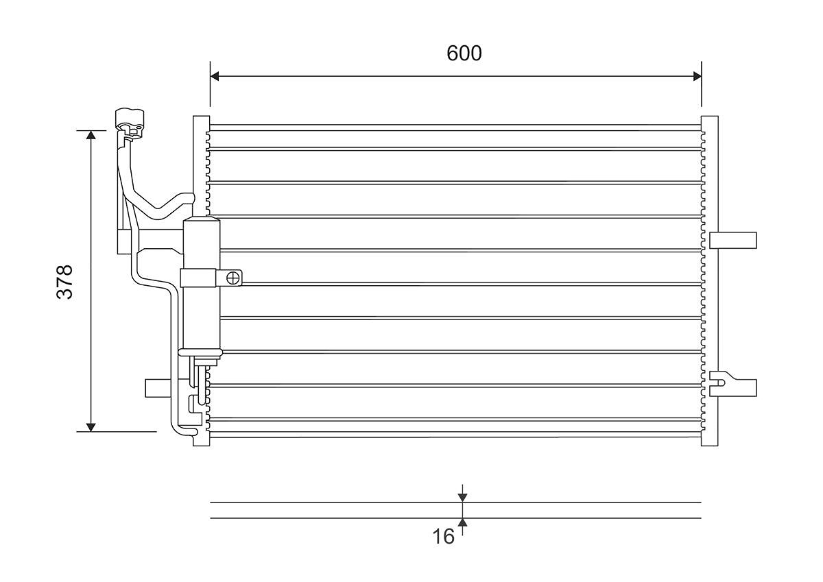 Valeo Kondensator, Klimaanlage [Hersteller-Nr. 814265] für Mazda