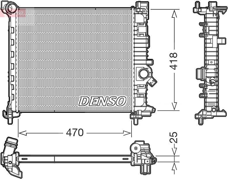 Denso Kühler, Motorkühlung [Hersteller-Nr. DRM20114] für Vauxhall, Opel