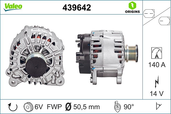 Valeo Generator [Hersteller-Nr. 439642] für Audi