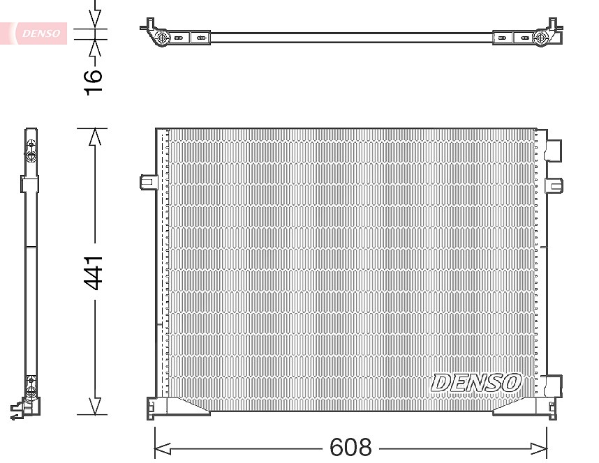 Denso Kondensator, Klimaanlage [Hersteller-Nr. DCN23035] für Renault, Nissan, Opel