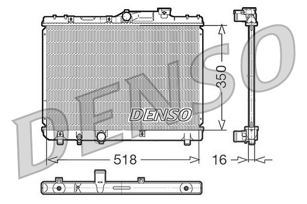Denso Kühler, Motorkühlung [Hersteller-Nr. DRM50029] für Toyota