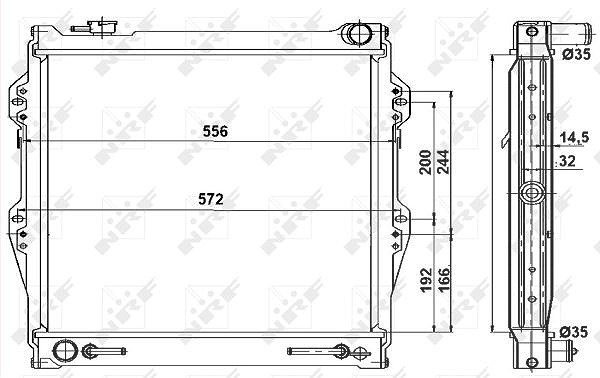 Nrf Kühler, Motorkühlung [Hersteller-Nr. 52091] für Toyota, VW