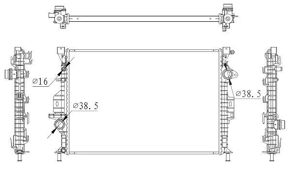 Nrf Kühler, Motorkühlung [Hersteller-Nr. 550006] für Ford