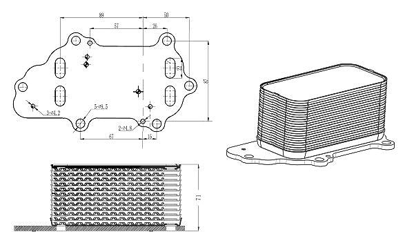 Nrf Ölkühler, Motoröl [Hersteller-Nr. 31848] für Chrysler, Jeep
