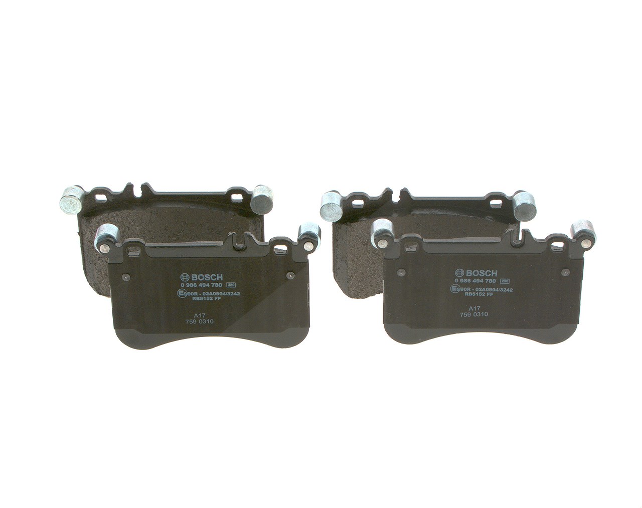 Bosch Bremsbelagsatz, Scheibenbremse [Hersteller-Nr. 0986494780] für Mercedes-Benz
