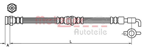 Metzger Autoteile Bremsschlauch [Hersteller-Nr. 4110871] für Mazda