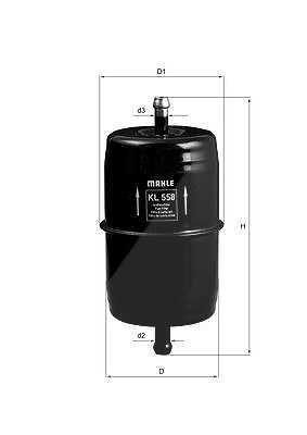 Mahle Kraftstofffilter [Hersteller-Nr. KL558] für Jeep, Skoda