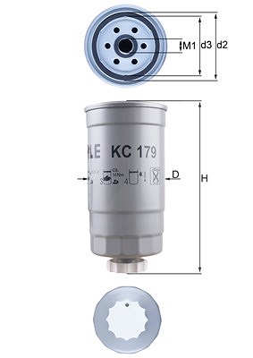 Mahle Kraftstofffilter [Hersteller-Nr. KC179] für Fiat, Kia