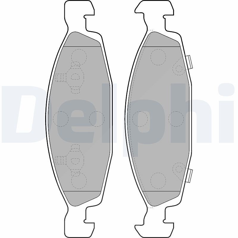 Delphi Bremsbelagsatz, Scheibenbremse [Hersteller-Nr. LP1557] für Jeep
