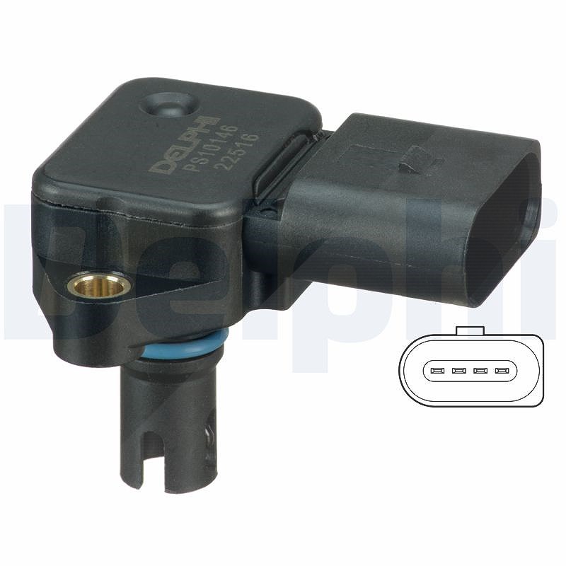 Delphi Sensor, Saugrohrdruck [Hersteller-Nr. PS10146] für Audi, Seat, Skoda, VW