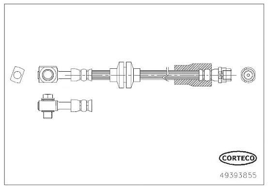 Corteco Bremsschlauch [Hersteller-Nr. 49393855] für Opel, Vauxhall