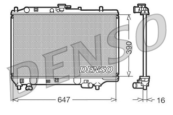 Denso Kühler, Motorkühlung [Hersteller-Nr. DRM44006] für Mazda, Saab