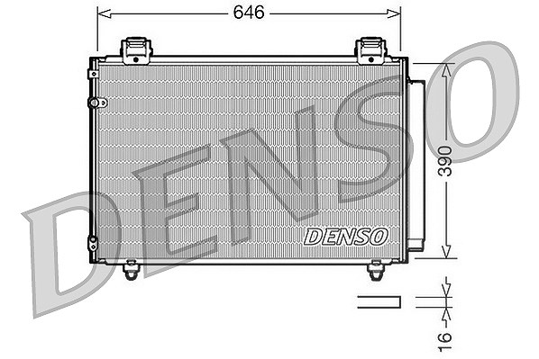 Denso Kondensator, Klimaanlage [Hersteller-Nr. DCN50024] für Toyota