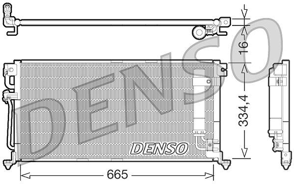 Denso Kondensator, Klimaanlage [Hersteller-Nr. DCN45003] für Mitsubishi