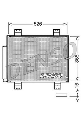 Denso Kondensator, Klimaanlage [Hersteller-Nr. DCN35002] für Daihatsu