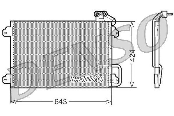 Denso Kondensator, Klimaanlage [Hersteller-Nr. DCN23013] für Renault