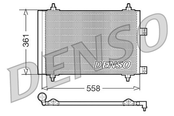 Denso Kondensator, Klimaanlage [Hersteller-Nr. DCN21016] für Citroën, Peugeot